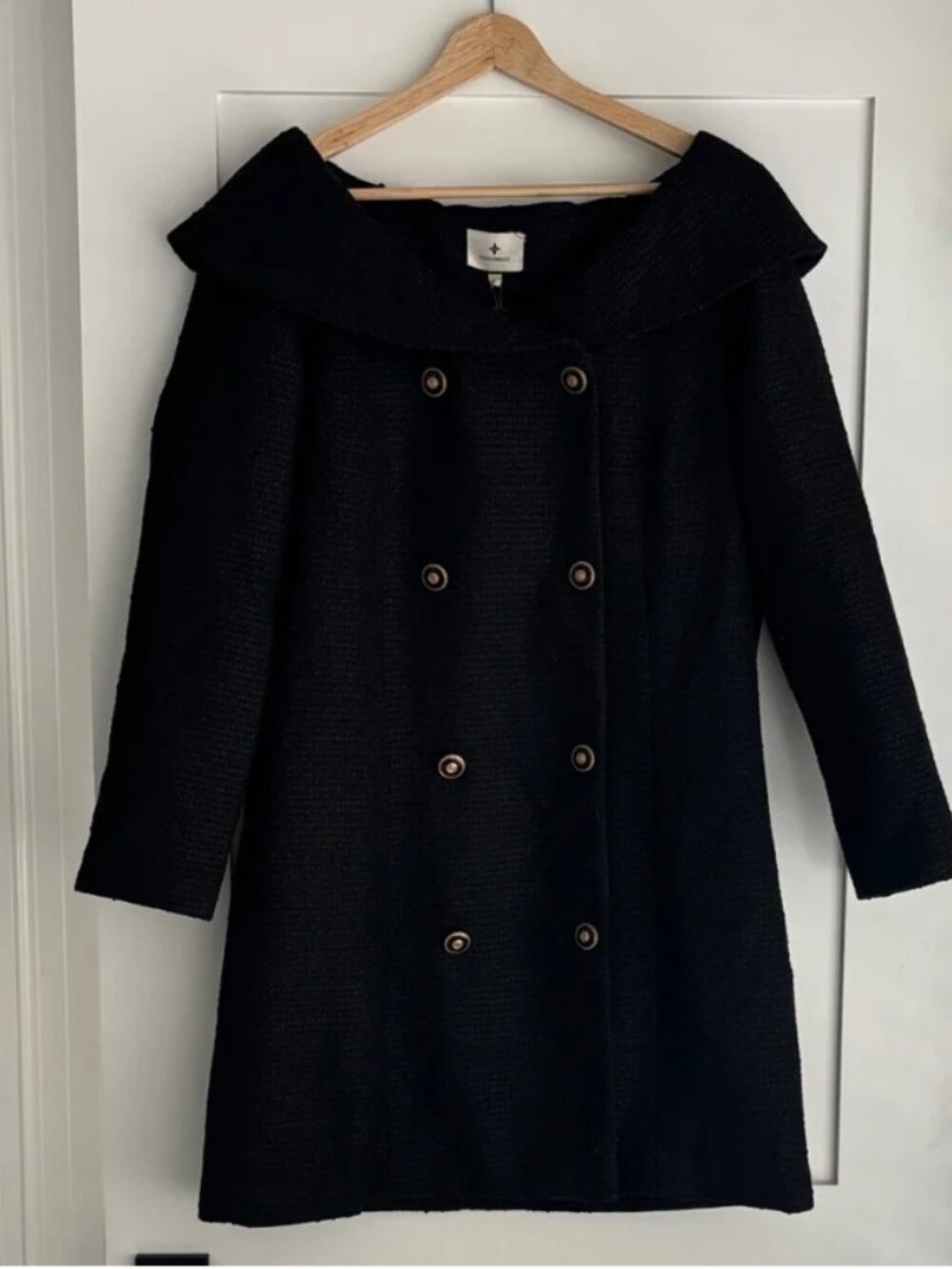 NWT Tuckernuck Black Tweed Blanche Dress Large - Picture 2 of 6